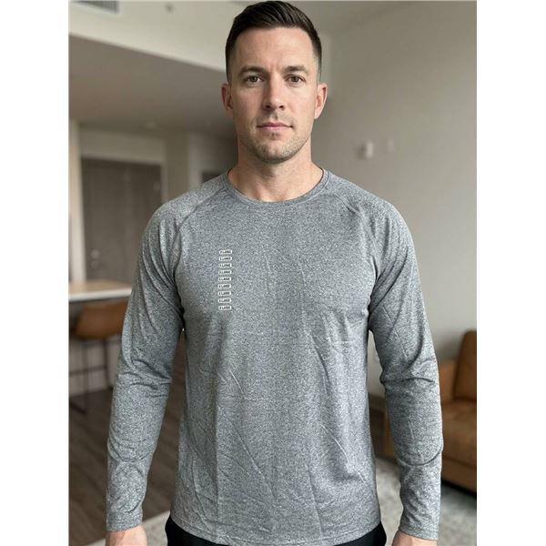 FWD Men's Core Melange Long-Sleeve Top, Size XXL, Black Beauty
