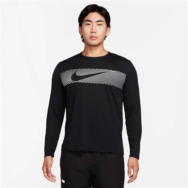 NIKE Men's Miler Flash Long Sleeve, Size Large