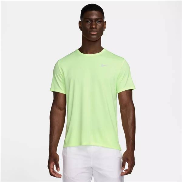 Nike Men's Dri-FIT Miler UV Top in Barely Volt, Size S,
