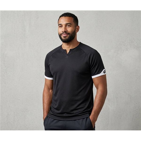 Lotto Men's Wesburn Soccer Jersey in Black Beauty, Size Small