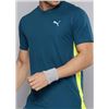 Image 1 : Puma DryCell Performance T-Shirt, Blue/Yellow, Size Large