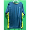 Image 2 : Puma DryCell Performance T-Shirt, Blue/Yellow, Size Large