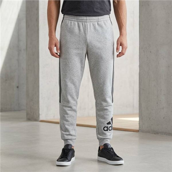 Adidas Youth Gray Sweatpants with Black Stripes, Size XL (18/20)