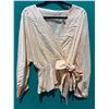 Image 2 : Womens Yellow Spot Long Sleeve Kimono Wrap Top, Size 8 US
