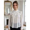 Image 1 : Guess Eco Women’s Sheer Floral Top, M/M,