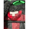 Image 3 : Emily Jane Hooded Red and Black Checkered Robe, Size S/M with Belt