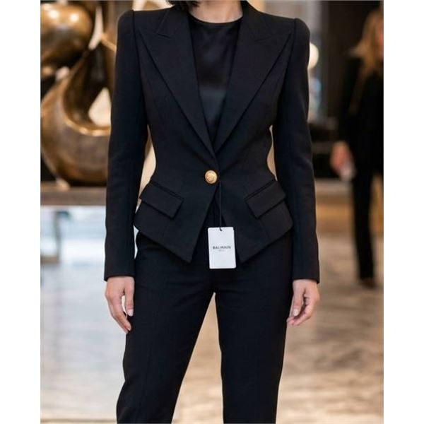 Balmain Paris Women’s Blazer, Size 10, Black