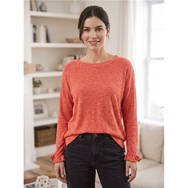 IMNYC Pullover Sweater in Red, Size Large/L