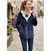 Image 1 : Weatherproof Hooded Fleece Jacket with Sherpa Lining, Size L/G