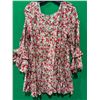 Image 3 : Moon River Floral Ruffle Long Blouse in Pink Size Large