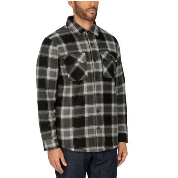 Realtree Men's Plaid Shirt Jacket, Size L/G, Multi-Colored