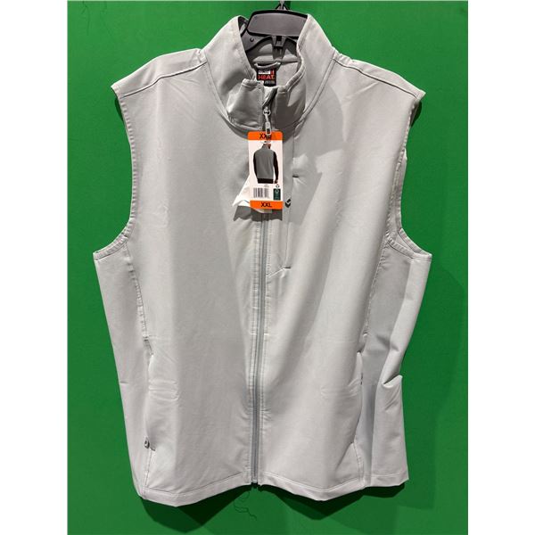 Men's 32 Degrees Heat Sleeveless Gray Vest, Size XXL