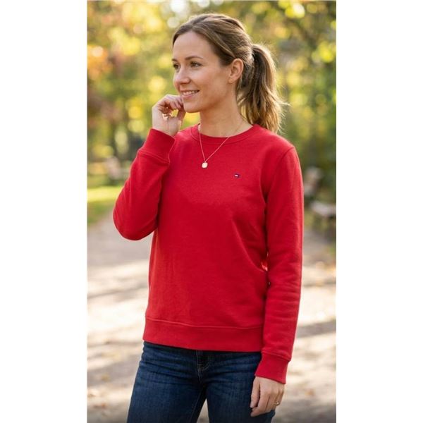 Tommy Hilfiger Youth Crewneck Sweatshirt, Size XL (14/16), Red