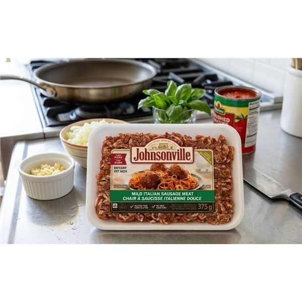 Lot of 2 - Johnsonville Mild Italian Sausage Meat 375g