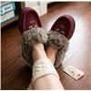 Image 1 : Laurentian Chief Burgundy Suede Moccasins Size 7