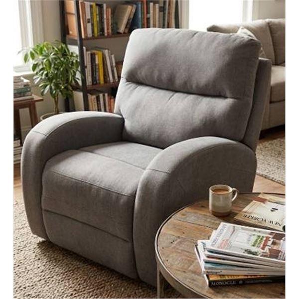 Gray Armchair, 37” x 40” x 40”