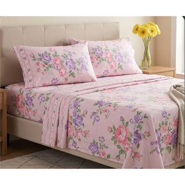 Comfy Bamboo World 4-Piece Queen Sheet Set