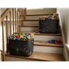 Image 1 : Amazon Basics Metallic Black Storage Bins 2pk