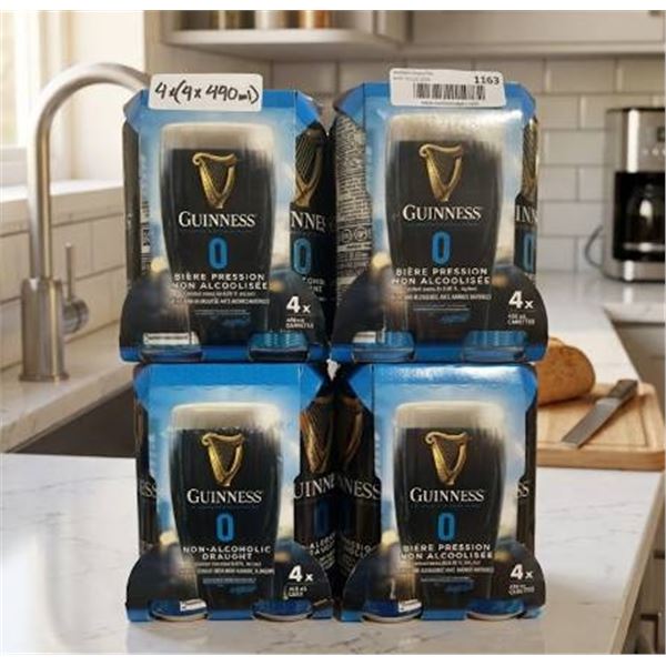 Guinness 0.0 Non-Alcoholic Beer 4x4 Pack