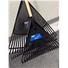 Image 3 : Two Valu Leaf Rake Tools with Wooden Handles