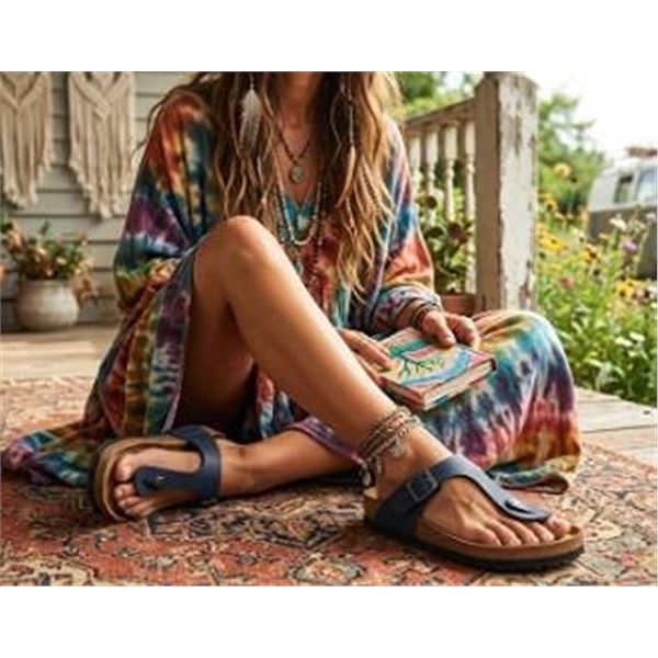 Birkenstock Gizeh BS Blue Sandals Size 43