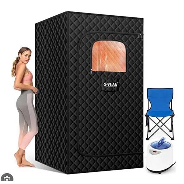 Black Plastic Trash Can with Metal Poles - May not be exact as shown in photo