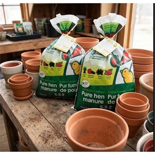 2 Pure Hen Manure Fertilizer Bags