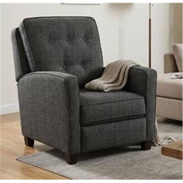 Synergy Gray Fabric Pushback Recliner