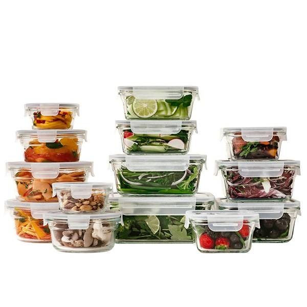 Glasslock 28-Piece Glass Food Container Set