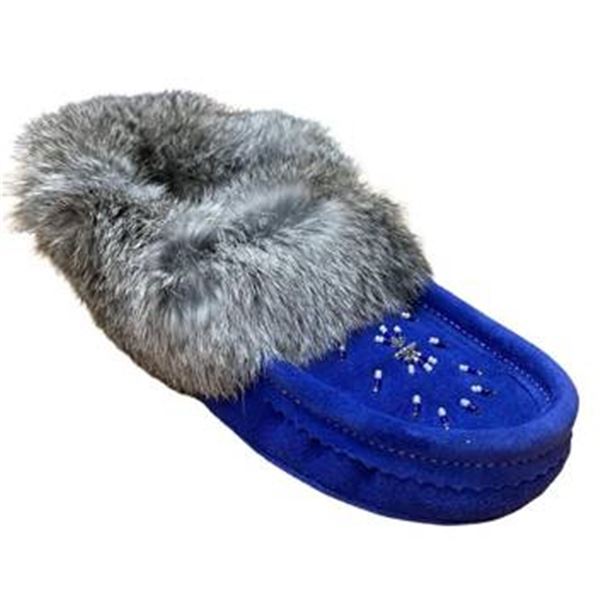 Laurentian Chief Ladies Royal Blue Slippers, Size 5