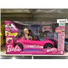 Image 2 : Hot Wheels Remote Control Barbie Convertible Car with 2 Dolls