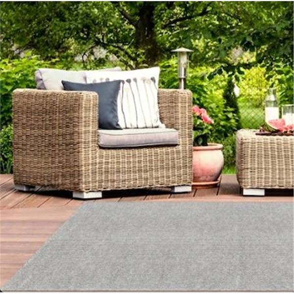 MULY HOME Gray Patio Rug, 183x244 cm