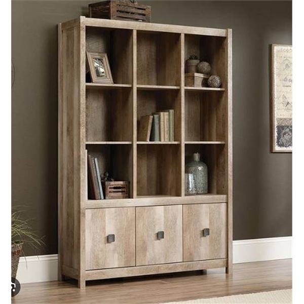Sauder Storage Wall, Lintel Oak Finish