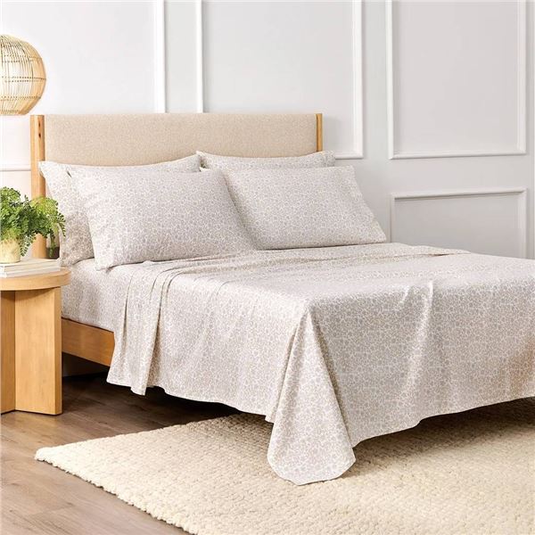 King Size Purely Organic Turkish Cotton 6-piece Sheet Set, Tan