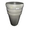 Image 1 : Stack of Three Gray Plastic Trash Cans