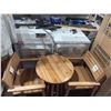 Image 2 : Bali Bistro Set 3-Piece Wood Chairs Table
