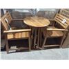 Image 3 : Bali Bistro Set 3-Piece Wood Chairs Table