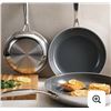 Image 1 : Tramontina 3 Piece Stainless Steel Ceramic Non-Stick Skillet Set
