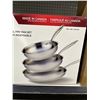 Image 4 : Meyer 3-Piece Stainless Steel Fry Pan Set