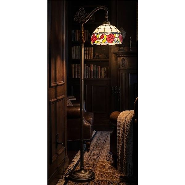 Stained Glass Tiffany-Style Floor Lamp