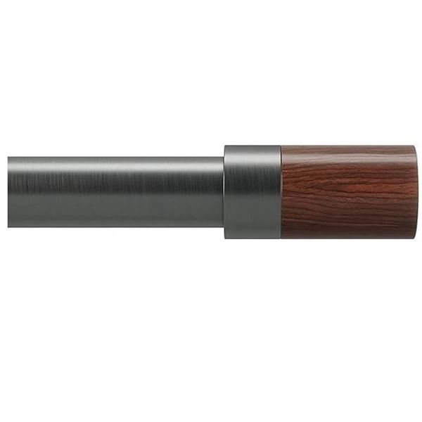 Umbra 2-Pack Curtain Rods, Nickel-Wood
