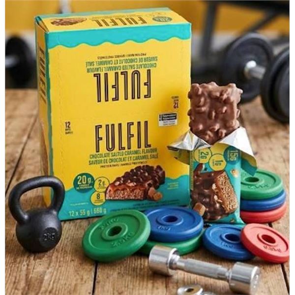FULFIL Chocolate Salted Caramel Bars Box 12 x 55g