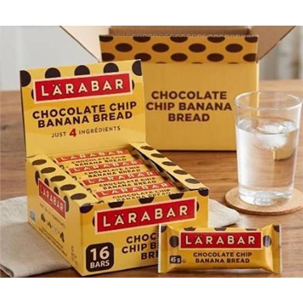 Lot of 2 -LÄRABAR Chocolate Chip Banana Bread Bars