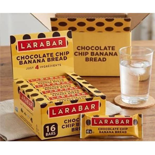 Lot of 2 - LÄRABAR Chocolate Chip Banana Bread Bars 16 Bars Per Box