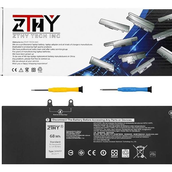 ZTHY 3HWPP Laptop Battery 15.2V 68Wh