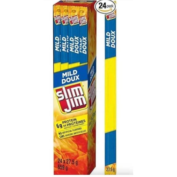 Slim Jim Mild Sausage Snack 24 Pack x 27.5g