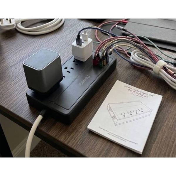 Powerjc Tower Power Strip Surge Protector