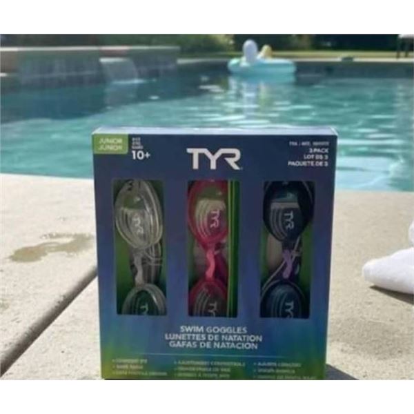 TYR Junior Swim Goggles 3-Pack