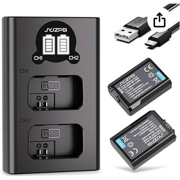 JYJZPB NP-FW50 Battery & Charger Set