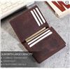 Image 1 : Foxhackle Leather Credit Card Holder Wallet Coffee Brown